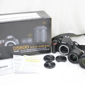 【美品 返品保証】 【シャッター回数1877回】ニコン Nikon D5600 AF-P DX NIKKOR 18-55mm F3.5-5.6 G VR 70-300mm F4.5-6.3G ED VR デジタル一眼 e5432