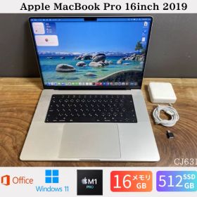 ［美品］Apple MacBook Pro 16inch 2021/ Apple M1 Pro / メモリ16GB / SSD 512GB / Windows 11 / Office 2024 / CJ631
