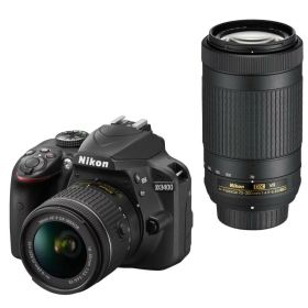 【中古】Nikon デジタル一眼レフカメラ D3400 ダブルズームキット ブラック D3400WZBK