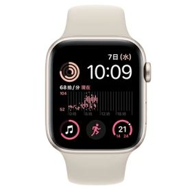 Apple 【第2世代】Apple Watch SE 44mm GPS+Cellularモデル MNPT3J/A A2724【スターライトアルミニウムケース/スターライトスポーツバンド】 [中古] 【当社3ヶ月間保証】 イオシス
