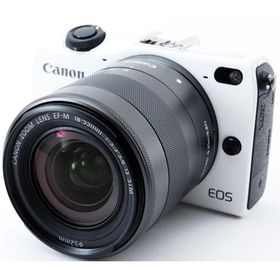 キヤノン ミラーレス CANON EOS M2 レンズキット ホワイト 中古 Wi-Fi搭載 新品SDカード付き 届いてすぐに使える スマホに送れる 動画撮影 長期保証