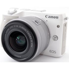 キヤノン ミラーレス CANON EOS M3 EF-M15-45 IS STM レンズキット ホワイト 中古 新品SDカード付き Wi-Fi搭載 スマホに送れる 届いてすぐに使える 長期保証