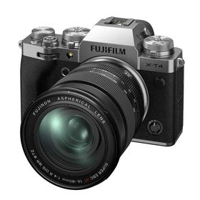 【中古】富士フイルム(FUJIFILM) ミラーレス一眼カメラ X-T4レンズキット シルバー X-T4LK-1680-S