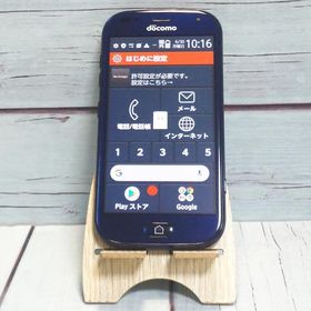 docomo らくらくスマートフォン F-42A ネイビー 本体 白ロム SIMロック SIMロック解除済み SIMフリー B566721