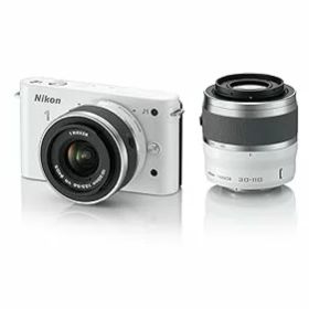 【中古】［非常に良い］Nikon ミラーレス一眼カメラ Nikon 1 (ニコンワン) J1 (ジェイワン) ダブルズームキット ホワイトN1 J1WZ WH