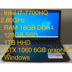 マウス(mouse)のGTune BC-GTUNEU77G16N1 i7-7700HQ GTX1060(PC周辺機器)