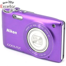 ニコン(Nikon)のNikon製 デジカメ COOLPIX S3300 ラベンダーパープル/1600万画素 液晶画面いたみ 元箱あり(コンパクトデジタルカメラ)