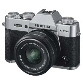 【中古】富士フイルム(FUJIFILM) ミラーレス一眼カメラ X-T30XCレンズキット シルバー X-T30LK-1545-S