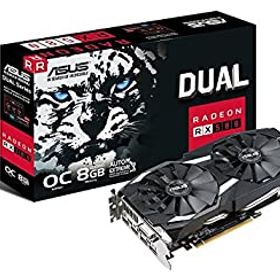 【中古】「未使用品」ASUS Radeon RX 580 8 GB GDDR5 PCI Express 3.0グラフィックカード - ブラック