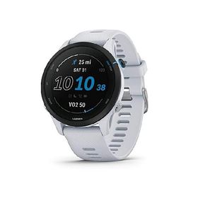 Garmin Forerunner 255 Music, GPS Running Smartwatch with Music, Advanced Insights, Long-Lasting Battery, White