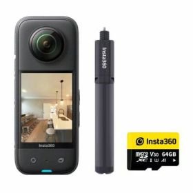 Insta360X3バーチャルツアー・キット360度カメラアクションカメラ新型1/2インチ48MPセンサーIPX8防水5.7K360度動画72MP360度写真手ブレ補正アクティブHDR4K一人称視点60fps自撮り