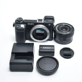 B#10833 SONY ミラーレス一眼カメラ α NEX-6ズームレンズキット ブラック NEX-6L/B