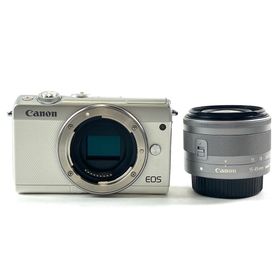 キヤノン EOS M100 EF-M 15-45 IS STM レンズキット ホワイト 中古(ミラーレス一眼)