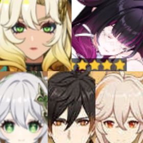 激安(原神）★5×5コロンビーナ➕シロネン➕鍾離➕楓原万葉➕ナヒーダ