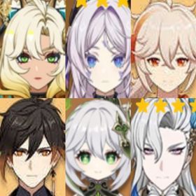 激安(原神）★5×6シロネン➕シトラリ➕ヌヴィレット➕楓原万葉➕鍾離➕...