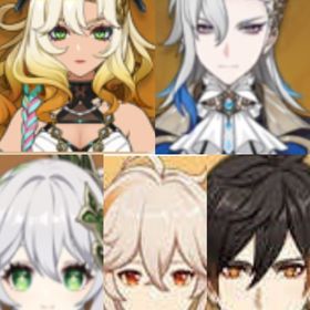 最安值（原神）★5×5シロネン+ ヌヴィレット➕鍾離+ 楓原万葉➕ナヒーダ