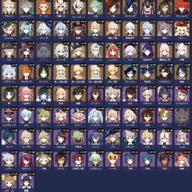 【原神】PC/スマホ版UID80台 課金額800万以上★5完凸キャラ48体中3...