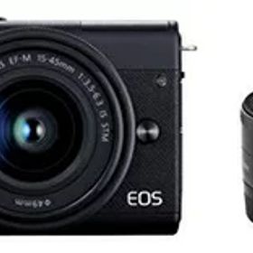 【中古】 Canon ミラーレス一眼カメラ EOS M200 ダブルレンズキット ブラック EOSM200BK-WLK