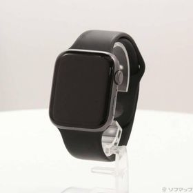 〔中古〕Apple(アップル) Apple Watch Series 4 GPS 44mm スペースグレイアルミニウムケース ブラックスポーツバンド〔247-ud〕