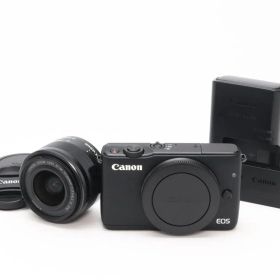 AB+ (良品) Canon キヤノン EOS M10 EF-M15-45mm F3.5-6.3 IS STM レンズキット ブラック 初期不良返品対応 101-102