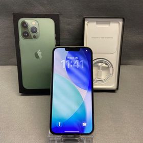 超美品 国内版 SIMフリー iPhone13 Pro 256GB アルパイングリーン色