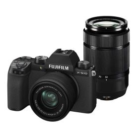 【中古】富士フイルム(FUJIFILM) ミラーレスデジタルカメラ X-S10 Wズームレンズキット F X-S10LK-1545/50230 ブラック