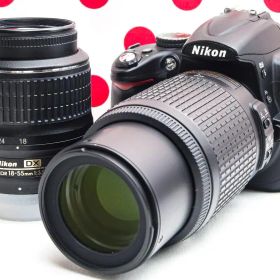 ニコン Nikon D5000❤スマホ転送OK❤動画撮影・自撮り可❤ダブルレンズ