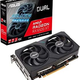 【中古】【非常に良い】ASUS Dual Radeon RX 6500 XT 搭載ビデオカード OC edition 4GB GDDR6 / DUAL-RX6500XT-O4G