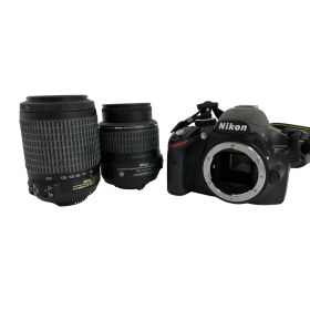 Nikon D3200 一眼レフカメラ 18-55mm 55-200mm レンズ2本セット ニコン 撮影 ジャンク O10803848