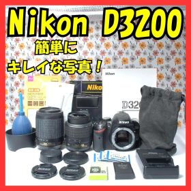 ❤Nikon D3200❤Wレンズセット❤付属品たくさん！❤スマホ転送OK❤