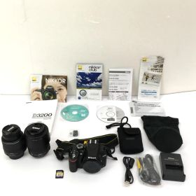Nikon ニコン D3200 デジタル一眼レフカメラ 18-55mm 55-200mm VR DXズームレンズ付 レンズ2個付 動作確認済