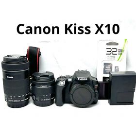 美品！EOS kiss X10 ダブルズームレンズキット♪安心フルセット♪(デジタル一眼)
