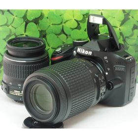 ニコン(Nikon)の【美品】スマホへ転送も可能⭐️高画質 Nikon D3200ダブルレンズセット(デジタル一眼)