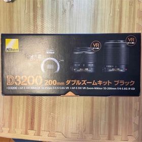 ニコン(Nikon)のNikon デジタル一眼レフカメラ D3200 ダブルズームキット BLACK(デジタル一眼)