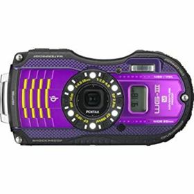 PENTAX 防水デジタルカメラ PENTAX WG-3GPS パープル 1cmマクロ マクロスタンド付属 電子コンパス サブLCD Qi規格 PENTAX WG-3GPSPU 12674(コンパクトデジタルカメラ)