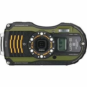 【中古】（非常に良い）PENTAX 防水デジタルカメラ PENTAX WG-3GPS グリーン 1cmマクロ マクロスタンド付属 電子コンパス サブLCD Qi規格 PENTAX WG-3GPSGR 12663(コンパクトデジタルカメラ)