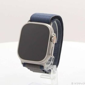 〔中古〕Apple(アップル) Apple Watch Ultra 2 GPS + Cellular 49mm チタニウムケース ブルーアルパインループ〔377-ud〕