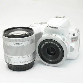 Canon/キヤノンEOS Kiss X9 ダブルレンズセット ホワイトEF 40mm F2.8 STMEF-S 18-55mm F4-5.6 IS STM【中古】【smtb-TD】