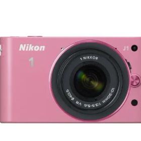 【中古】Nikon ミラーレス一眼カメラ Nikon 1 (ニコンワン) J1 (ジェイワン) 標準ズームレンズキット ピンク N1 J1HLK PK