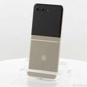 〔中古〕Motorola(モトローラ) motorola razr 50s 256GB サンドクリーム MOSAJ2 Softbank SIMフリー〔377-ud〕