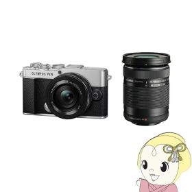 【2/5は期間限定クーポン発行】ミラーレス一眼カメラ OLYMPUS PEN E-P7 EZダブルズームキット [シルバー]【/srm】【KK9N0D18P】