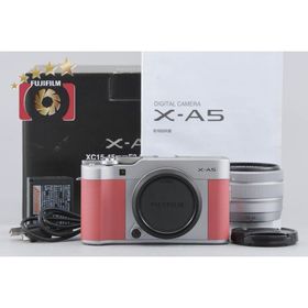 【中古】FUJIFILM 富士フイルム X-A5 レンズキット ピンク 元箱付き