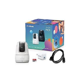 Canon PowerShot Pick, Active Tracking PTZ Camera (White) - Built-in Wi-Fi, USB-C Charging, Voice-Activated Operation, Automatic Subject Tracki並行輸入