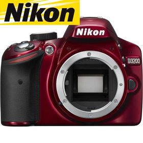 ニコン Nikon D3200 ボディ レッド デジタル一眼レフ カメラ 中古