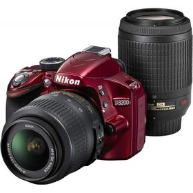 ニコン Nikon D3200 200mmダブルズームキット レッド <プレゼント包装承ります>