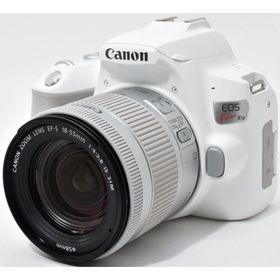 キヤノン デジタル一眼 CANON EOS Kiss X10 ホワイト レンズキット 中古 Wi-Fi ＆ Bluetooth 新品SDカード付き 届いてすぐに使える スマホに転送 美品 長期保証