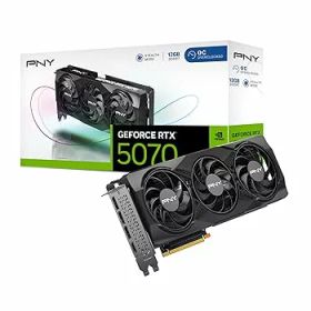 【中古】PNY GeFORCE RTX 5070 12GB Overclocked TripleFan グラフィックスボード VCG507012TFXPB1-O VD9083