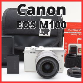 A22[7236A]56★美品★ Canon EOS M100 レンズキット(ミラーレス一眼)