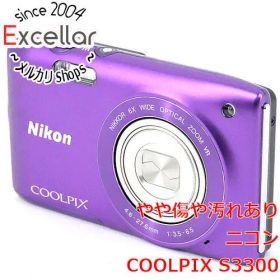 [bn:16] Nikon製 デジカメ COOLPIX S3300 ラベンダーパープル/1600万画素 液晶画面いたみ 元箱あり