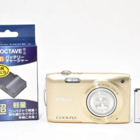 《完動美品》 ニコン Nikon COOLPIX S3300 ゴールド